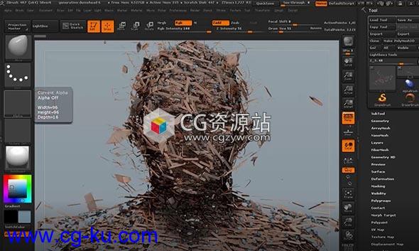 三维模型雕刻ZBrush基础教程 Skillshare – Introduction To Sculpting In ZBrush的图片1