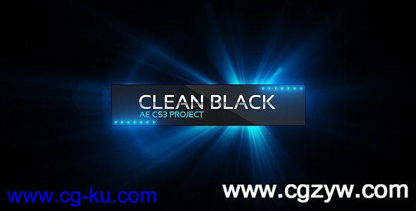 AE模板-时尚华丽图片展示Clean Black Presentation的图片1