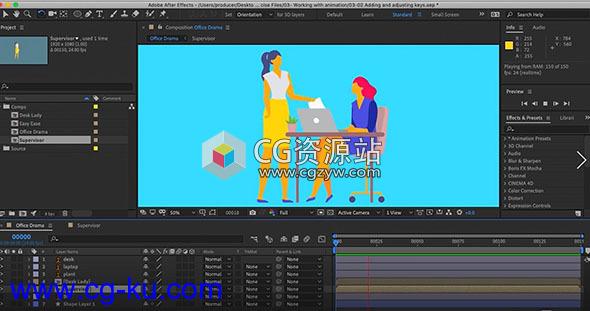 AE角色动画基础教程Lynda-After Effects CC 2019+源文件的图片1