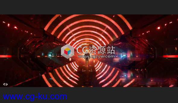 科幻室内场景灯光Octane渲染教程 Gumroad – Interior Lighting – Futuristic Corridor的图片1