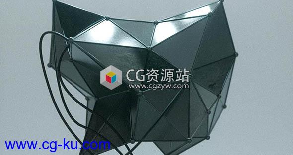 C4D创建科幻抽象多边形建模纹理灯光渲染Cinema 4D教程的图片1