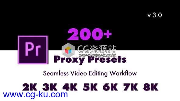 PR预设-高分辨率视频文件代理加速预览 Proxy Presets的图片1