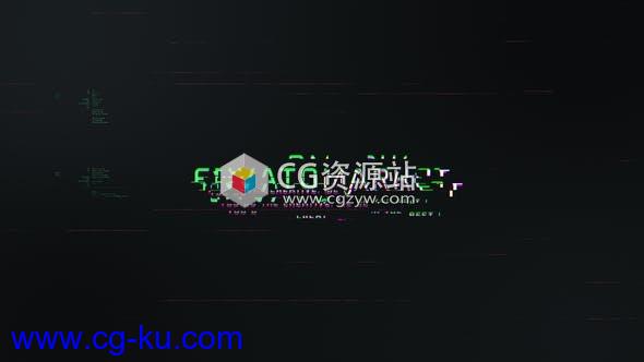 AE模板-4K快速科技感信号损坏logo动画Fast Glitch V2的图片1