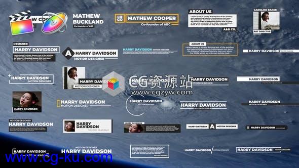 FCPX插件-30组文字标题字幕条动画预设 Minimal Lower Third 2的图片1