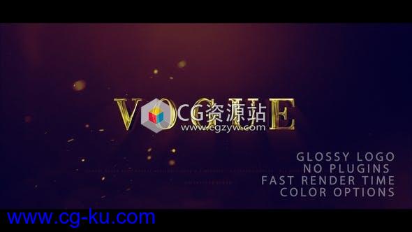 AE模板-时尚黑暗金属质感标志logo开场Vogue Logo Reveal的图片1