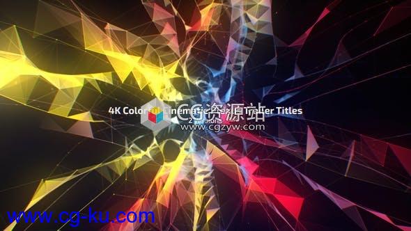 AE模板-Plexus粒子点线连接文字标题4K动画4K Colorful Cinematic Plexus Trailer Titles (2 Versions)的图片1