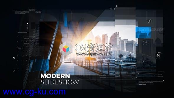 AE模板-现代科技感幻灯片企业时间轴开场 Modern Slideshow的图片1