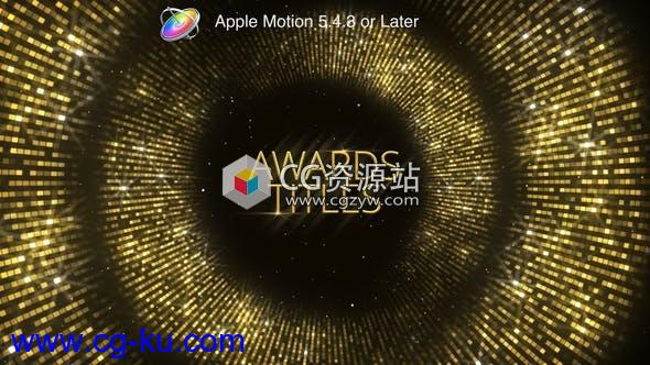 FCPX插件-金色粒子背景文字标题颁奖片头 Awards Titles的图片1