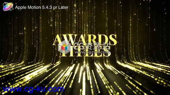 FCPX插件-颁奖奖标题粒子背景墙颁奖文字片头 Awards Titles的图片1