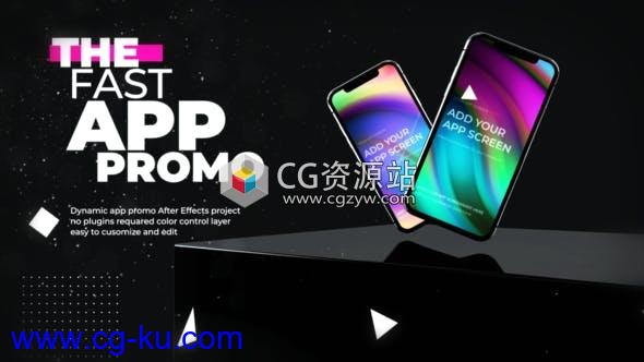 AE模板-时尚手机APP快速展示动画Fast App Promo的图片1