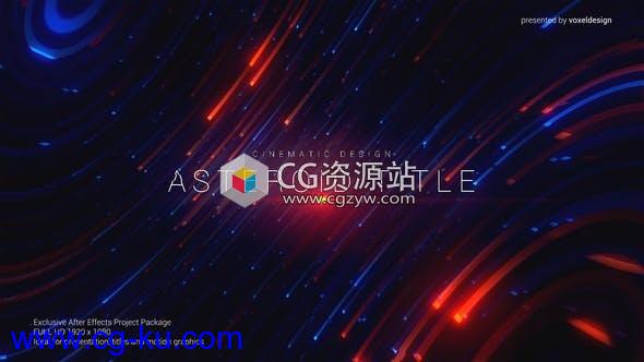 AE模板-电影标题科技感线条背景文字宣传片头 Asteroid Cinematic Title的图片1