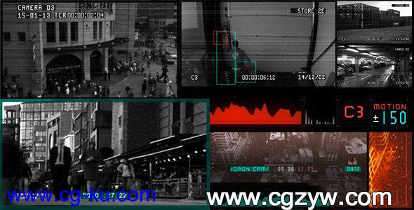 AE模板-摄像头监控偷窃防盗监控工具包cctv-surveillance-pack的图片1