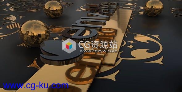 AE模板-E3D三维光滑金属质感大气企业logo标志动画Before And After的图片1