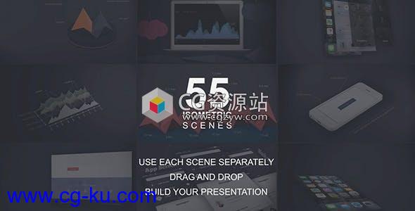 AE模板-55个三维等距信息数据场景动画 55 Isometric Scenes Pack Infographics Mock-ups的图片1