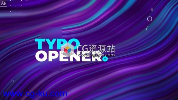 AE模板-动感时尚文字标题图片排版动画 Dynamic Typography Opener的图片1