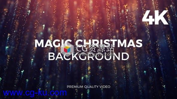 4K圣诞节梦幻粒子背景视频素材 Magic Christmas Background 4K的图片1