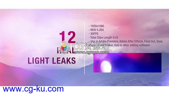 12个漂亮柔美镜头炫光漏光4K视频素材- Light Leaks的图片1