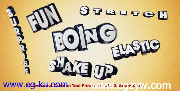 AE模板-22个2D 3D卡通文本弹跳特效预设 VideoHive 22 Awesome Cartoon Text Presets的图片1