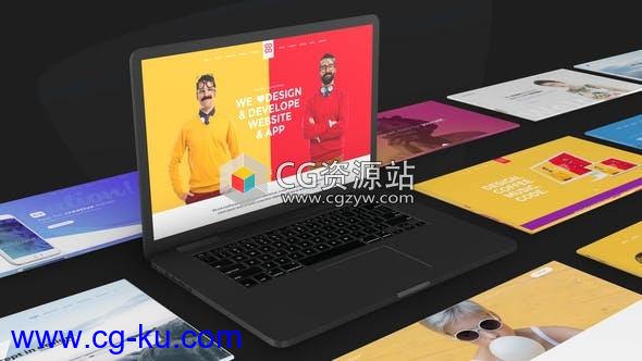 AE模板-苹果笔记本电脑网站介绍宣传片头 Website Promo On Macbook Device – Animated Mockup的图片1