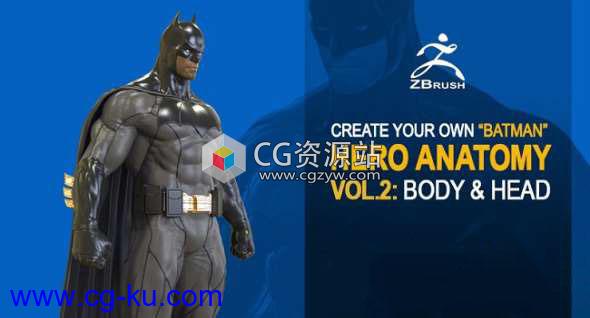 ZBrush蝙蝠侠人物模型雕刻建模教程 CG Makers – Create Your Own Batman的图片1