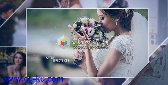 AE模板-照片回忆浪漫浪漫婚礼相册照片开场 Wedding Slide的图片1