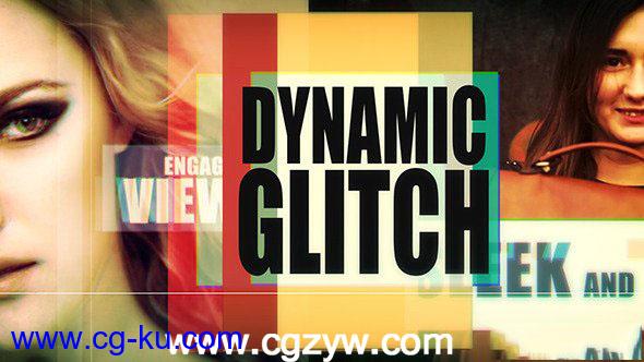 AE模板-时尚色彩分离画面动态分割 Dynamic Glitch的图片1