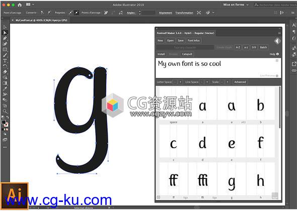 AI字体设计制作插件 Fontself v1.1.1 For Illustrator Win的图片1