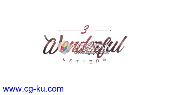 AE模板-创意英文手绘字母标题动画Wonderful Letters 3的图片1