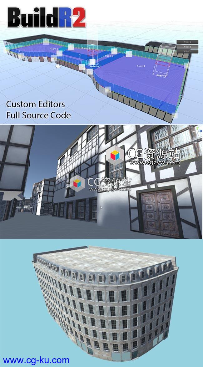 Unity建筑生成器BuildR 2-Procedural Building Generator v2.27 x64的图片2