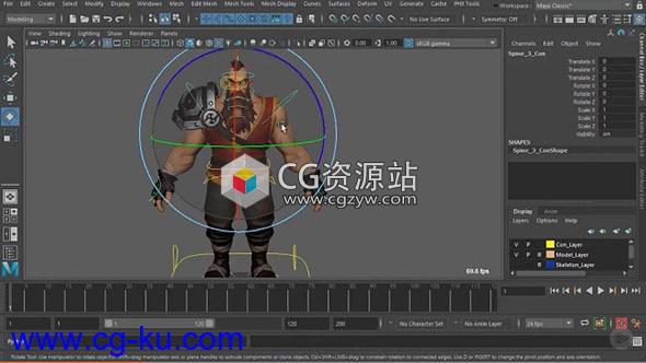 Maya和Unity游戏角色制作动画教程+英文字幕的图片1