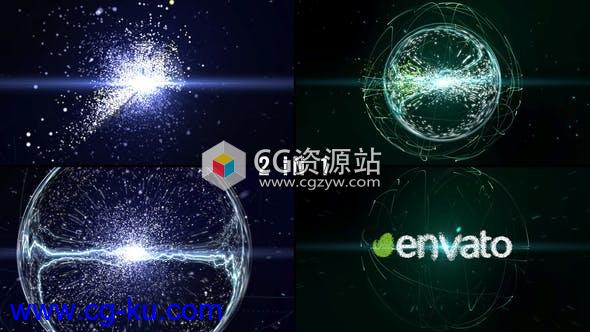 AE模板-抽象科幻空间宇宙银河爆炸粒子散射logo动画的图片1