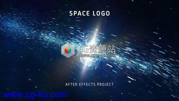 AE模板-大气浩瀚宇宙能量汇聚太空标志logo片头Space Logo的图片1