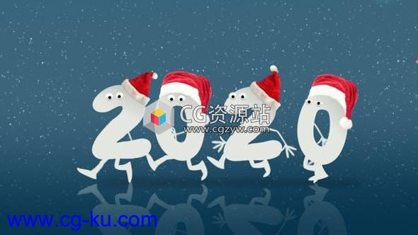 AE模板-圣诞节新年有趣卡通字母开场片头Christmas and New Year Opener的图片1