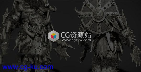 ZBrus游戏角色雕刻制作巨兽人怪兽进阶视频教程的图片1