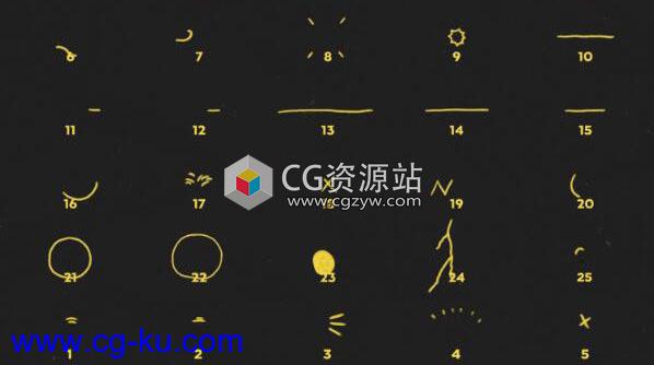 FCPX插件-50个卡通定格手绘图形MG元素元素动画预设的图片1