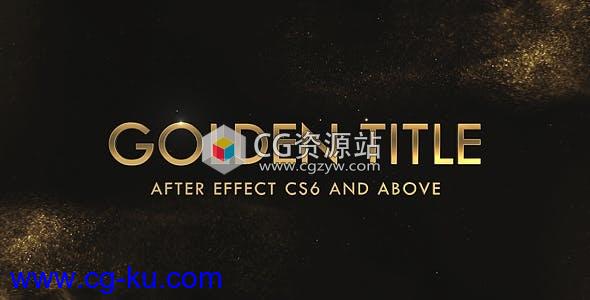 AE模板-金色粒子飘动颁奖典礼文字标题婚礼片头 Golden & Silver Titles的图片1