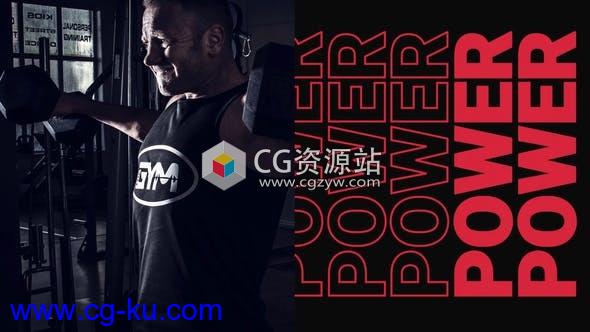 AE模板-动作能量快速体育健身训练文字排版包装片头Workout Power Intro的图片1