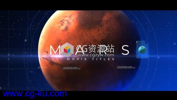 AE模板-科技感火星旋转电影史诗标题开场片头Mars Movie Titles的图片1