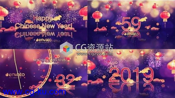 AE模板-中国风农历新年春节灯笼倒计时片头 Final Minute Countdown – Chinese New Year的图片1