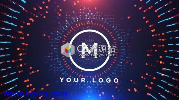 AE模板-4K圆形科技感Logo动画 Circles Logo Reveal的图片1