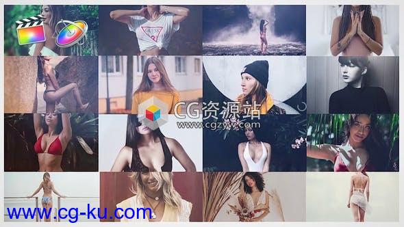 FCPX插件-创意视差照片网格展示相册片头Photo Grid的图片1