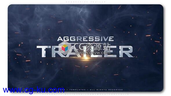 AE模板-大气电影预告片动作游戏文字宣传片头 Aggressive Trailer的图片1