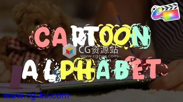 FCPX插件-手绘卡通字母数字动画 Cartoon Alphabet的图片1