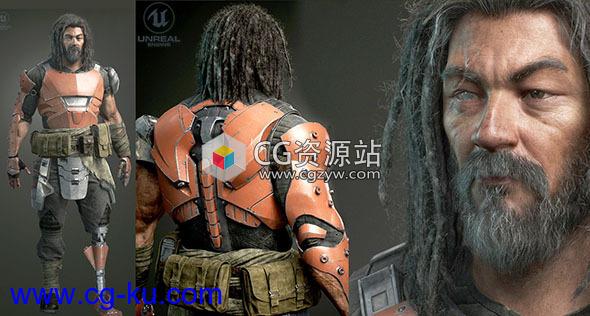 Zbrush AAA级游戏角色制作流程视频教程CGMA的图片1