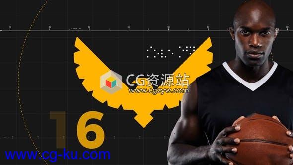 AE模板-体育球星篮球足球运动员个人介绍动画的图片1