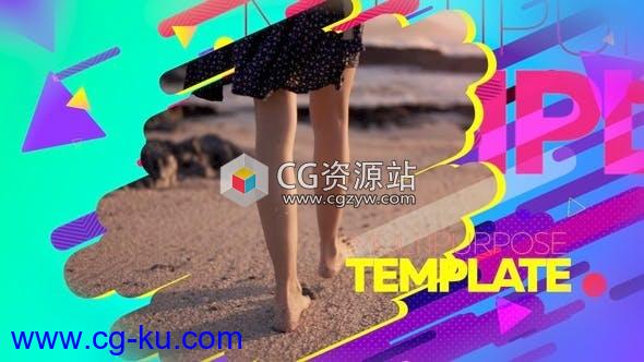 FCPX插件-时尚多彩图形遮罩标题照片视频开场的图片1