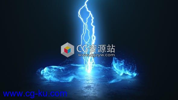 AE模板-涡旋爆炸闪电粒子金属质感logo动画的图片1