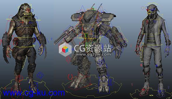 Maya游戏人物角色骨骼绑定动画视频教程CGMA的图片2