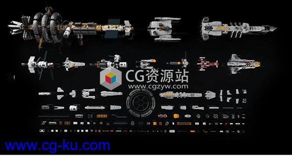 航天宇宙飞船3D模型OBJ/FBX/MAX格式的图片2