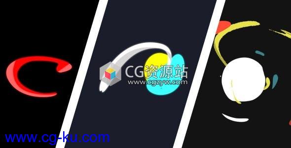 AE模板-彩色卡通线条液体MG图形logo动画的图片1